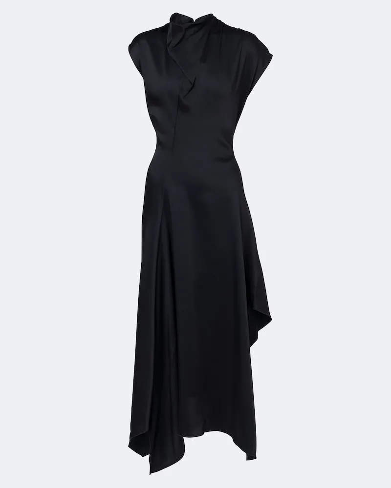 Victoria Beckham Midikleid aus Satin Blau