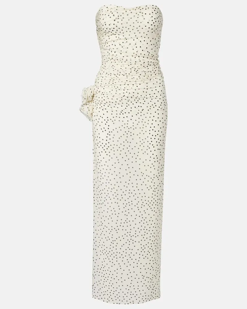Magda Butrym Verziertes Maxikleid Weiß