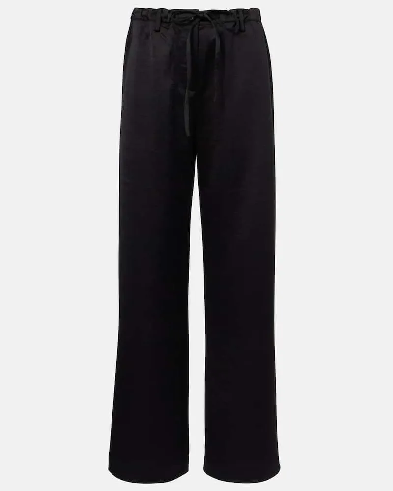 Proenza Schouler White Label Weite Hose Magnus aus Crêpe Schwarz