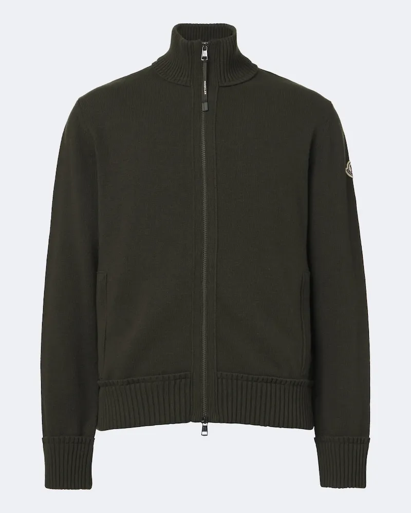 Moncler Pullover mit Reißverschluss Grün