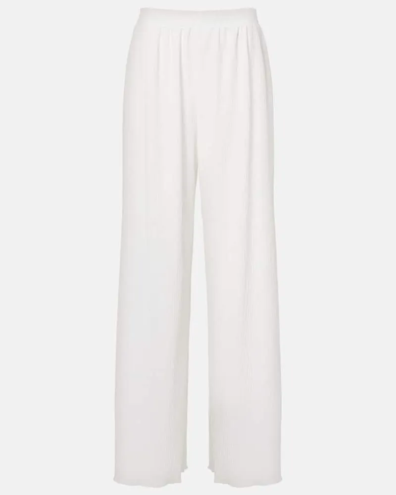 JADE SWIM Gerade High-Rise-Hose Mika Weiß