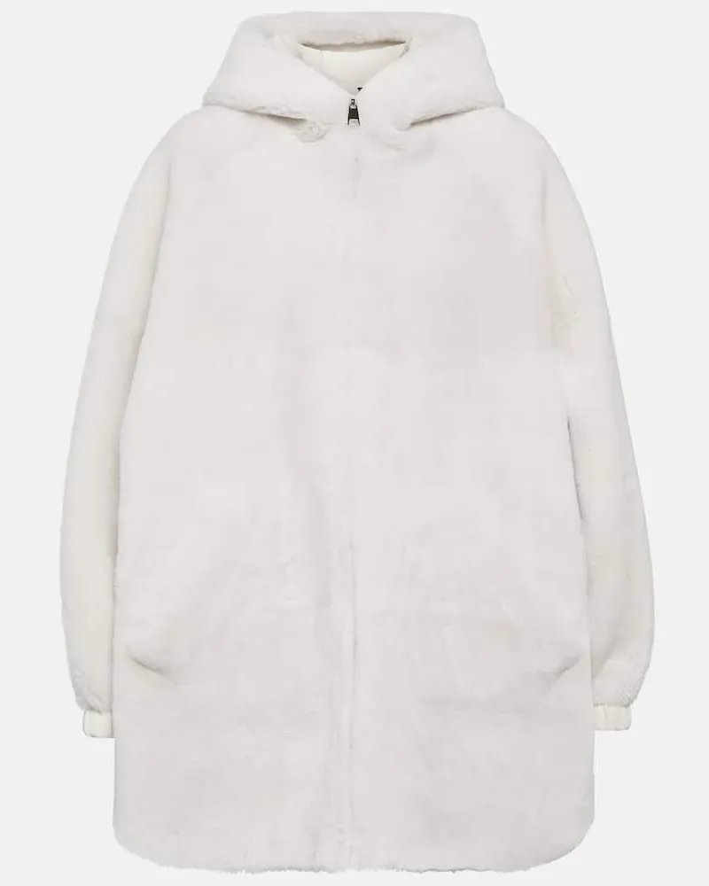 BLANCHA Wendbare Jacke aus Shearling Weiß