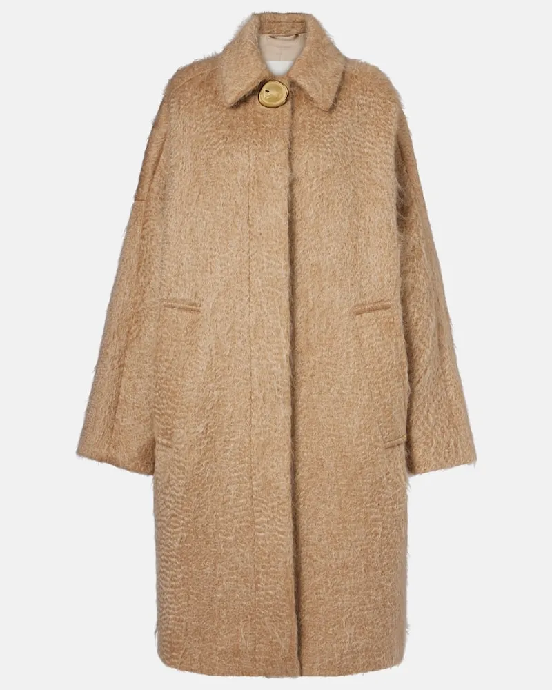 Joseph Mantel Alger aus einem Wollgemisch Beige