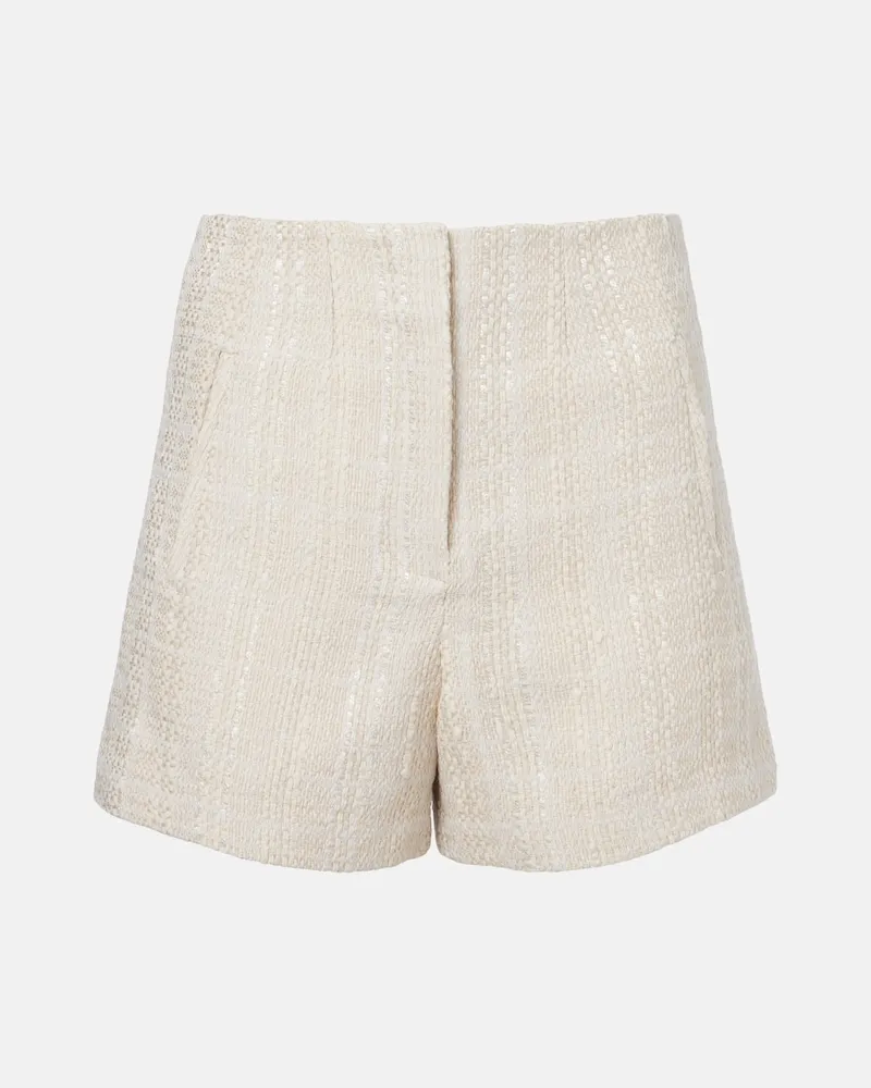 Veronica Beard Shorts Jazmin aus Tweed Weiß