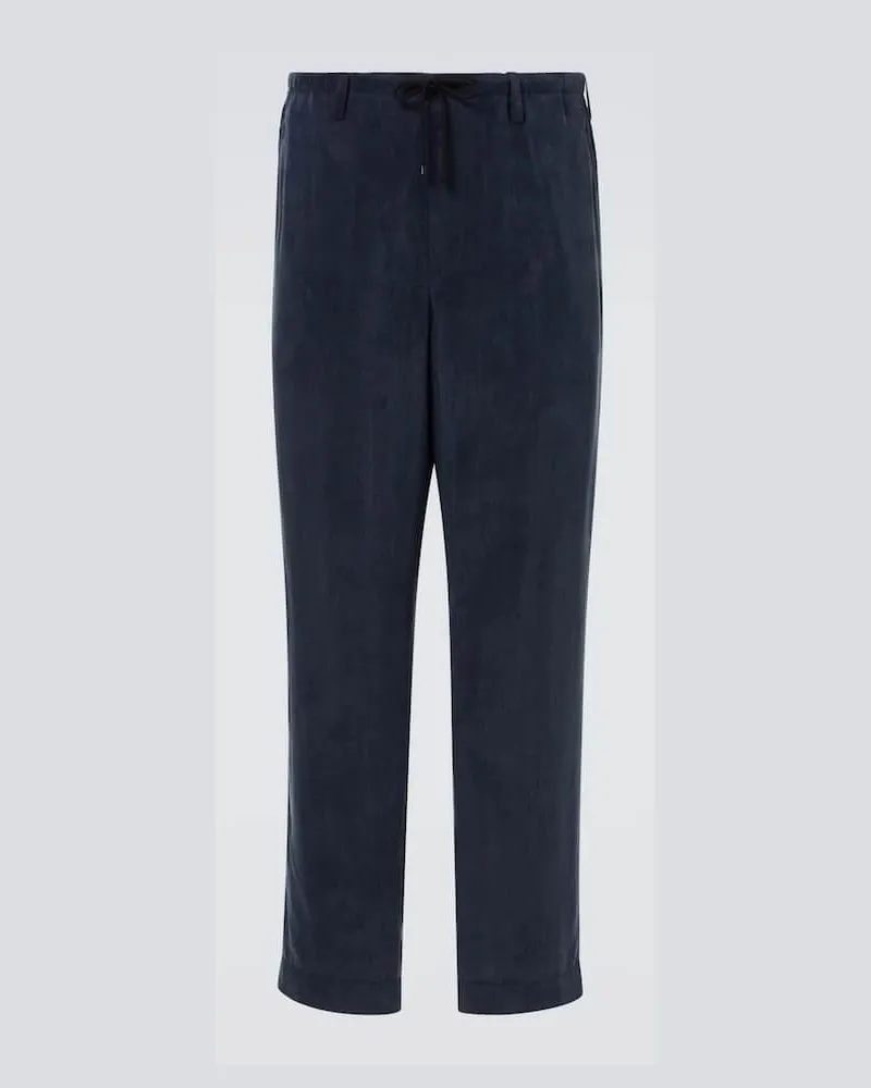 Dries van Noten Weite Hose Penny Blau