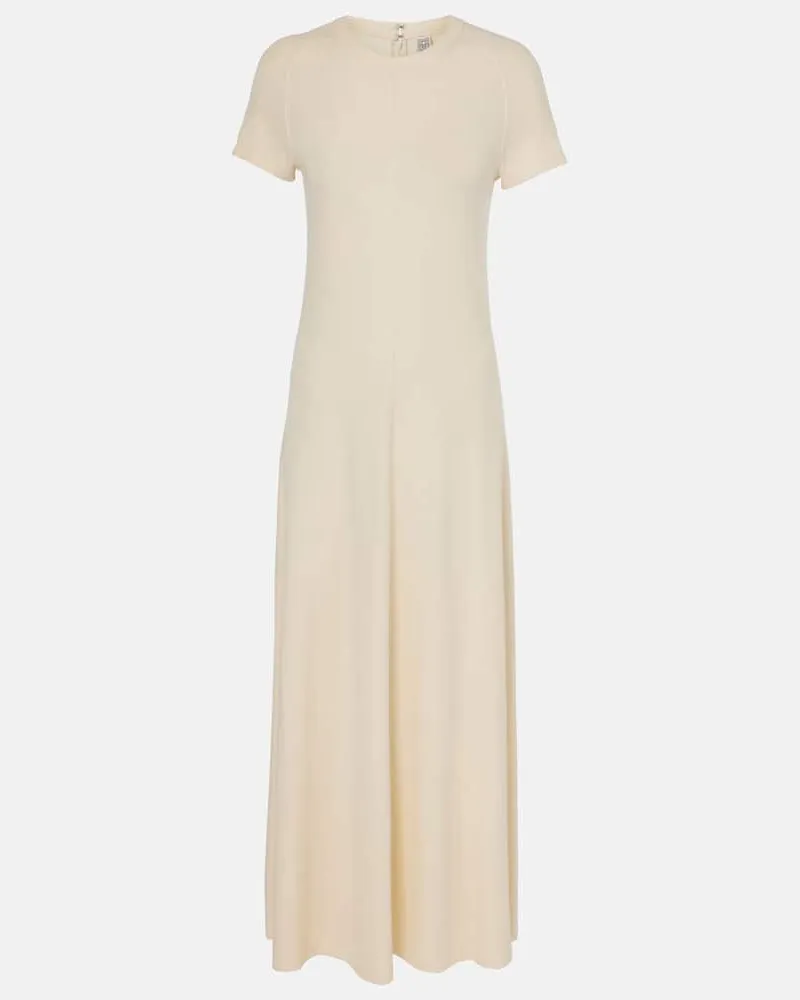 Totême Maxikleid aus Jersey Weiß