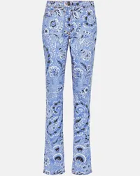 Etro Bedruckte High-Rise Skinny Jeans Multicolor