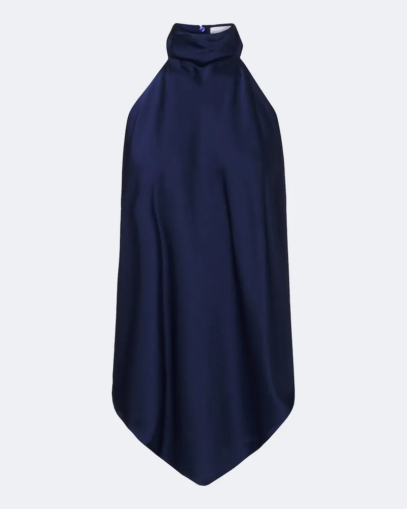 Stella McCartney Top aus Satin Blau