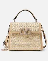 Valentino Garavani Tote VSling Mini mit Swarovski®-Kristallen Beige