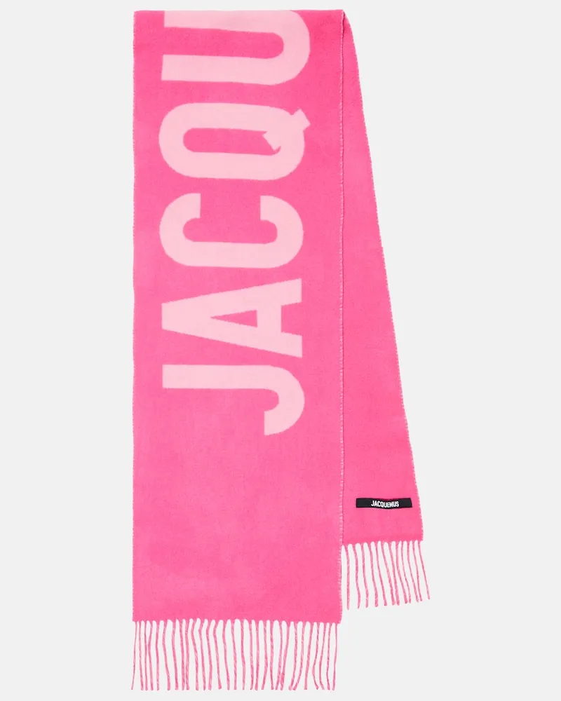 Jacquemus Schal aus Schurwolle Pink