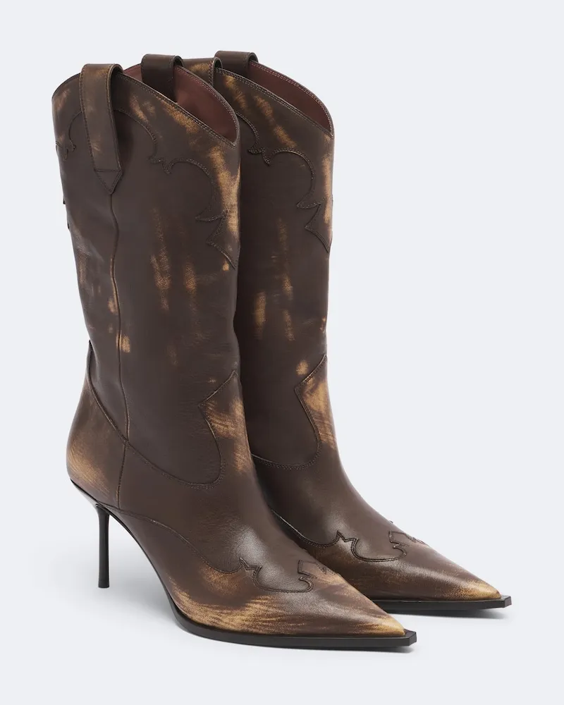Paris Texas Westernstiefel Lidia aus Leder Braun