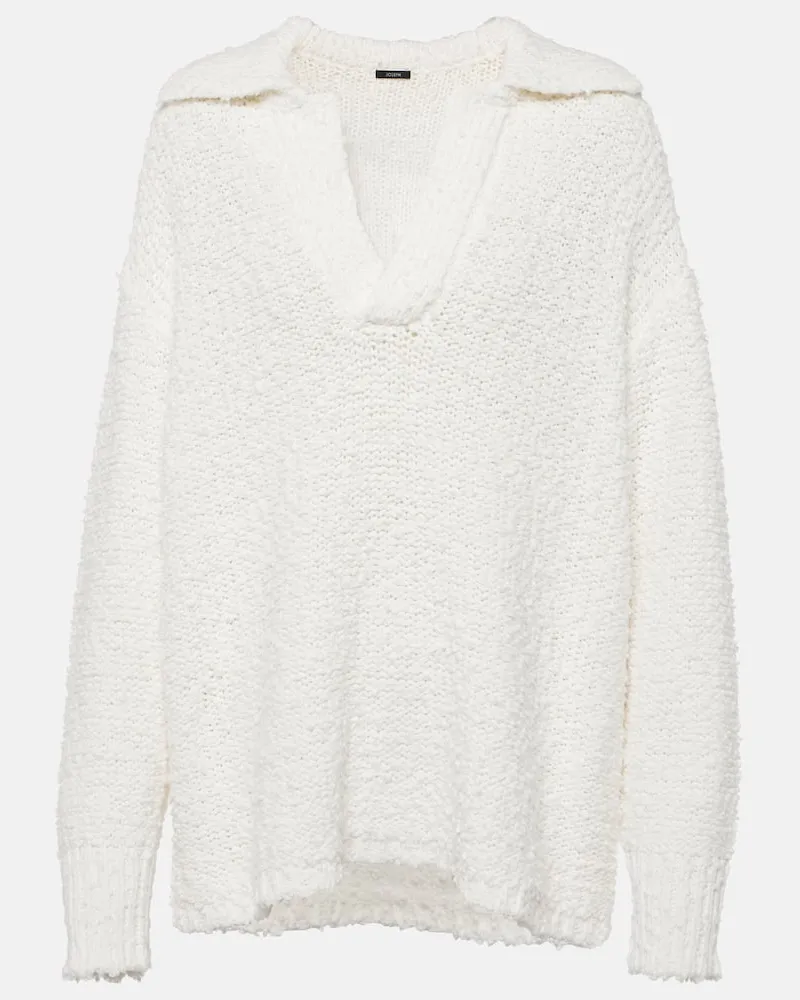 Joseph Polopullover aus einem Baumwollgemisch Weiß