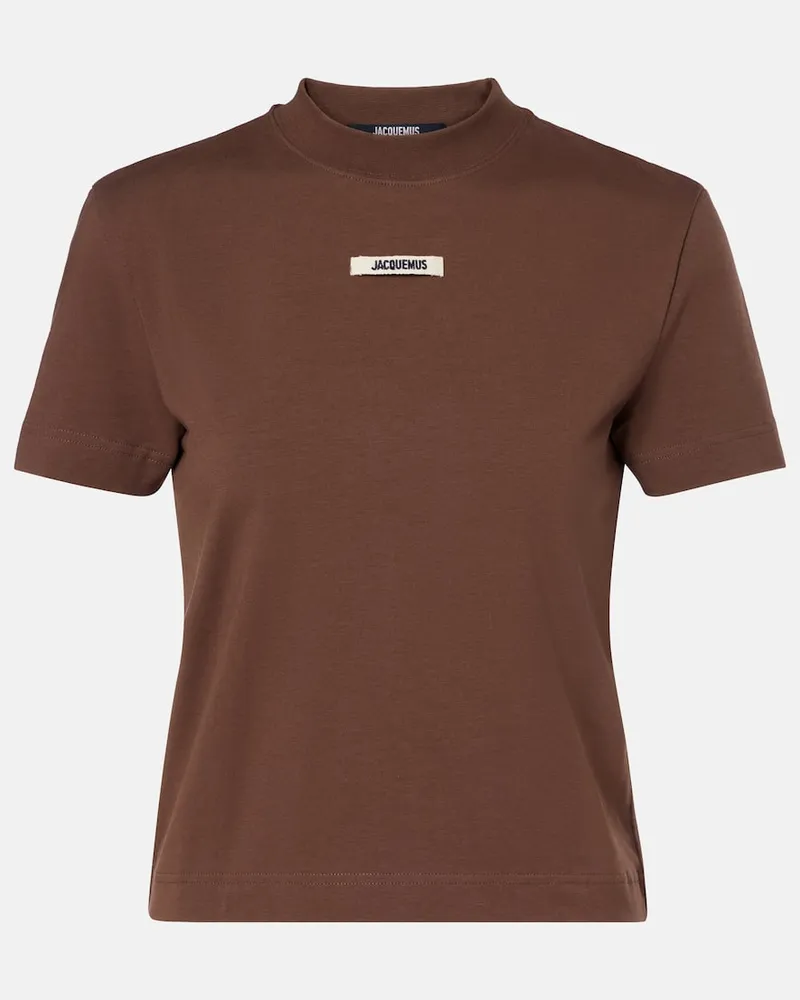 Jacquemus Top aus Jersey Braun