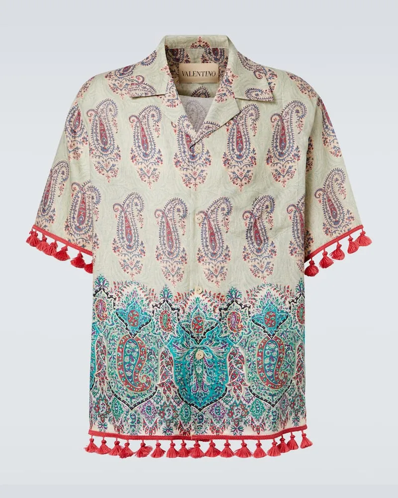 Valentino Garavani Hemd aus Leinen Multicolor
