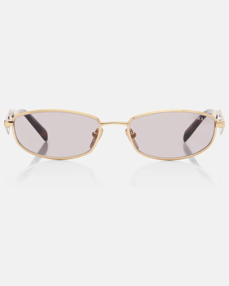 Prada Ovale Sonnenbrille Prada Cartiglio Gold