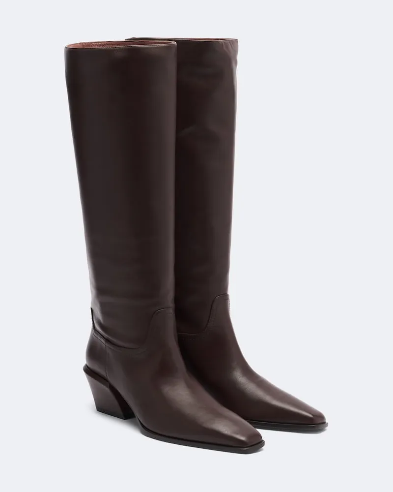 Paris Texas Stiefel Bettina aus Leder Braun