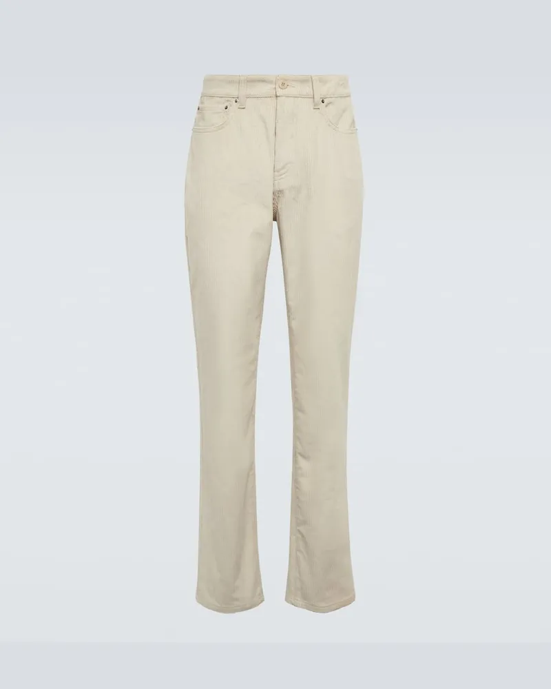 Gabriela Hearst Hose Austin aus Cord Weiß
