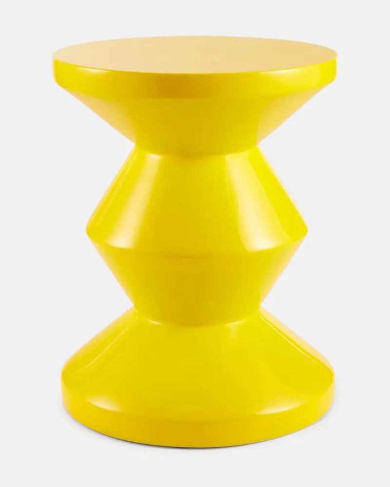 POLSPOTTEN Hocker Zig Zag Gelb