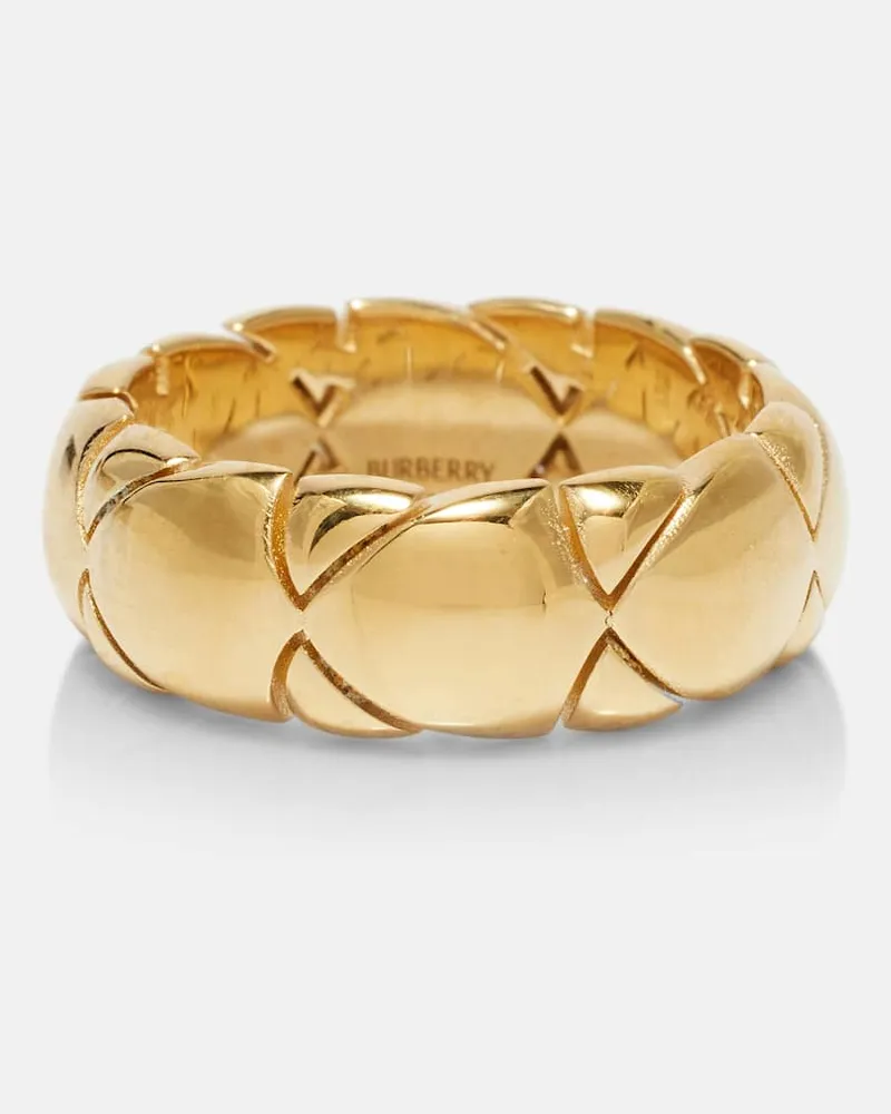Burberry Ring Shield Segment aus Sterlingsilber Gold