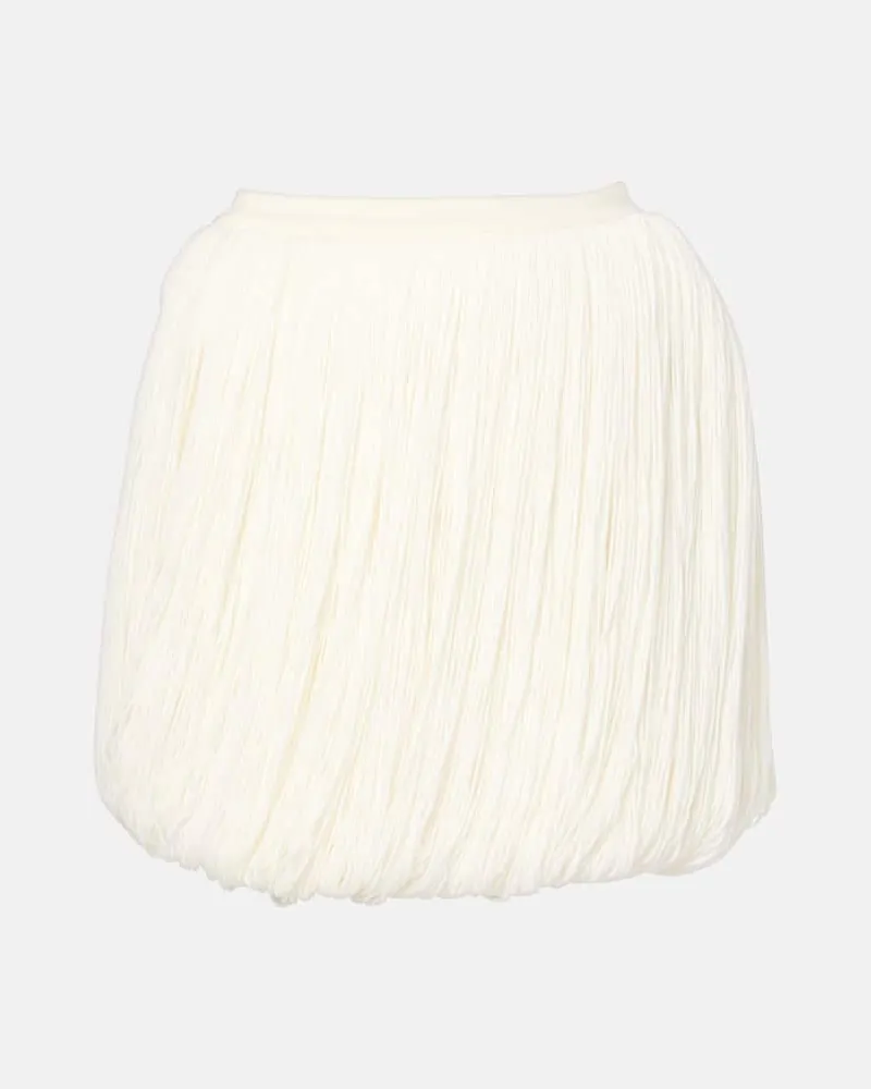 Alaïa Alaïa Minirock aus Wolle Weiß