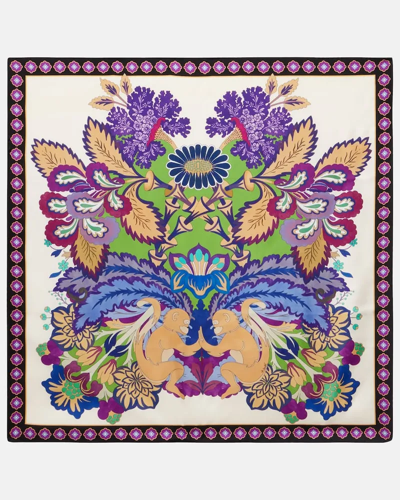 La DoubleJ Tuch aus Seiden-Twill Multicolor