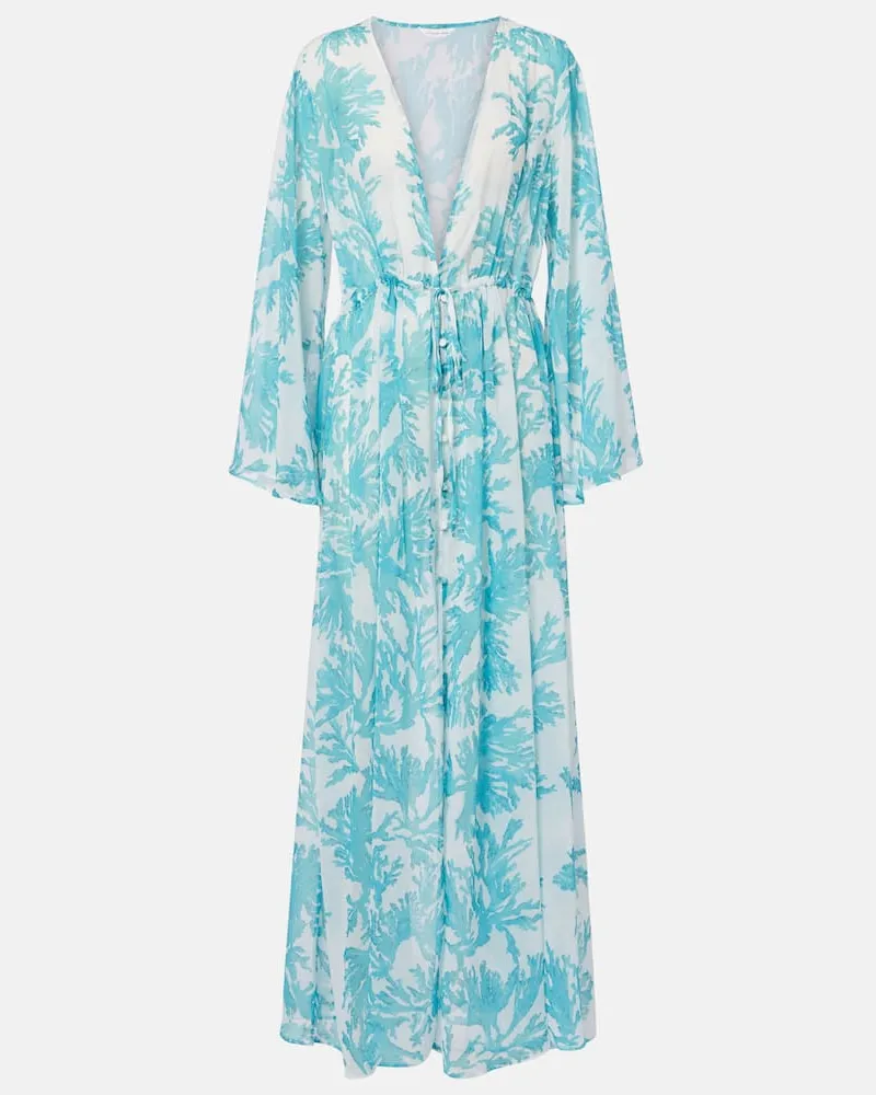 Alexandra Miro Kaftan Chloe aus Georgette Weiß
