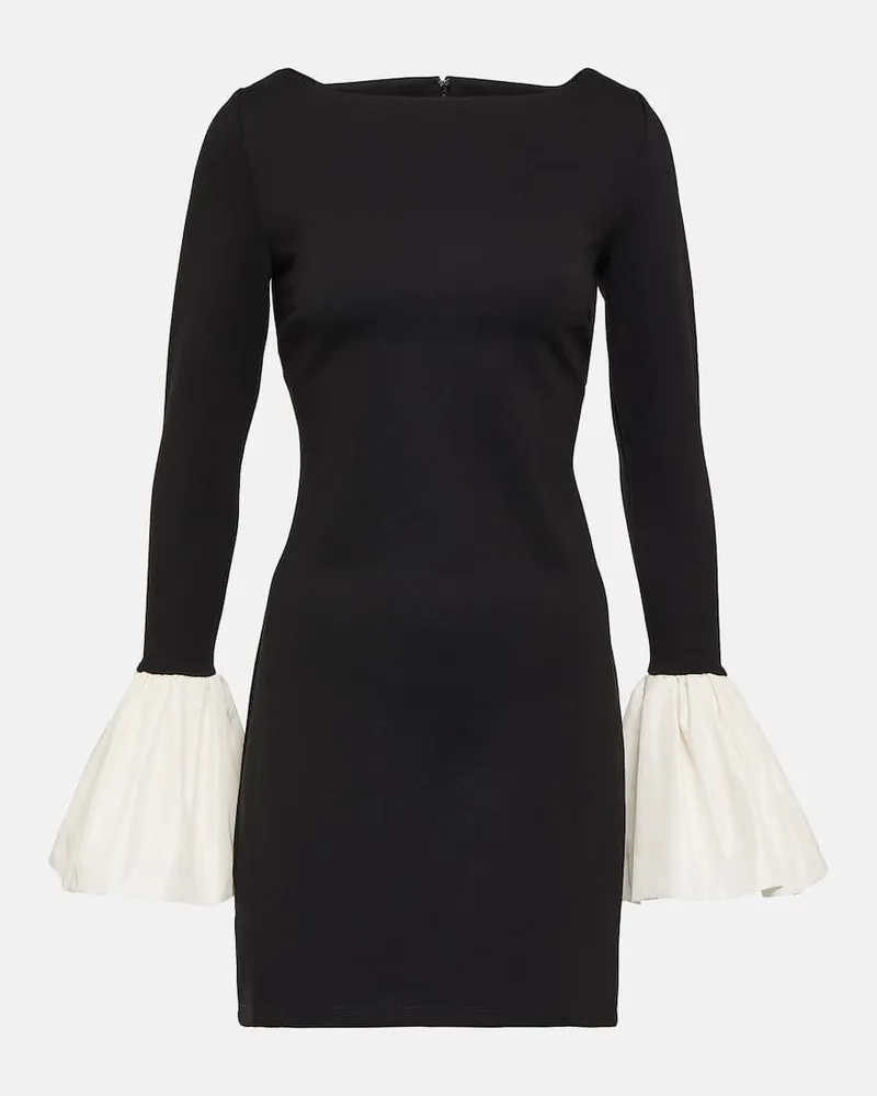 STAUD Minikleid Hawthorne mit Taft Schwarz