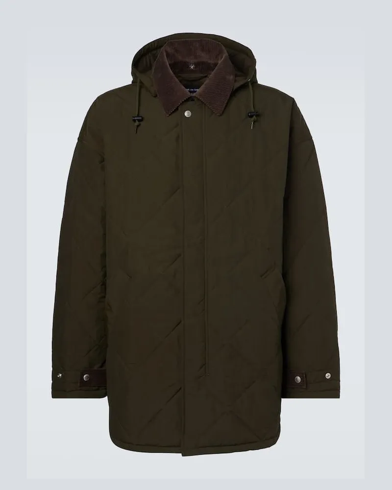 Comme des Garçons Comme des Garçons Homme Wattierte Jacke mit Cord Grün