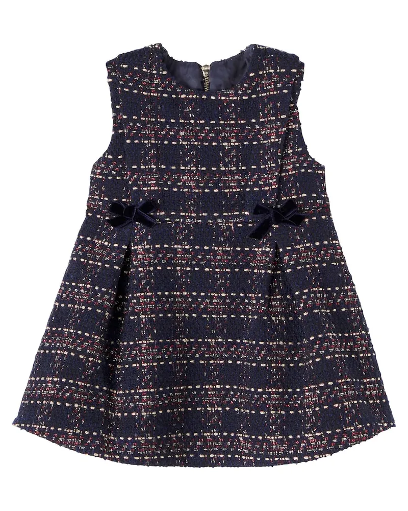 Tartine et Chocolat Baby Kleid aus Tweed Blau