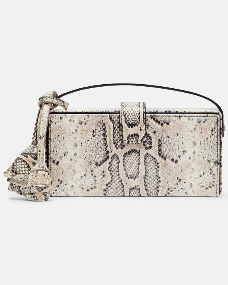 Magda Butrym Clutch Apolonia aus Leder Beige