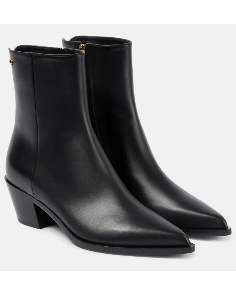 Gianvito Rossi Ankle Boots Kinney aus Leder Schwarz