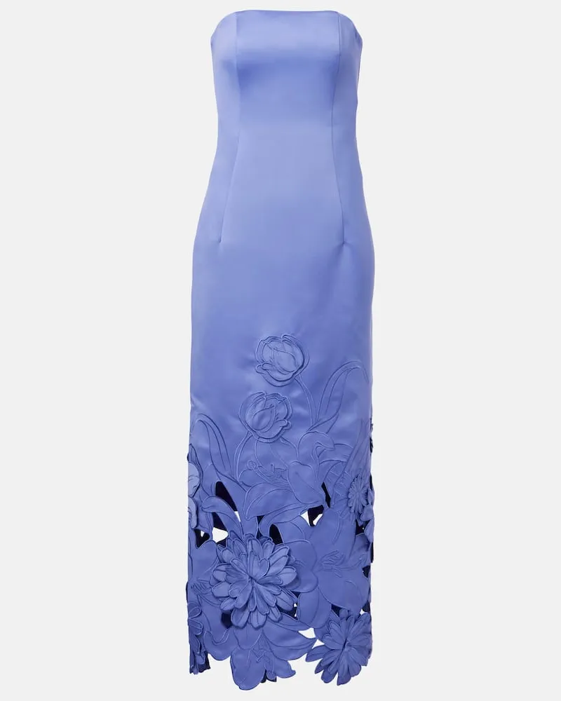 LEO LIN Maxikleid Rayna aus Satin Blau