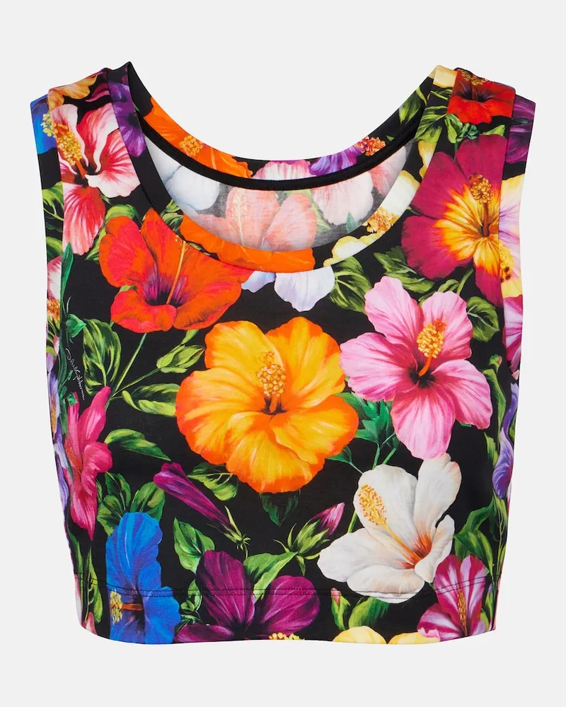 Dolce & Gabbana Cropped-Top aus Baumwolle Multicolor