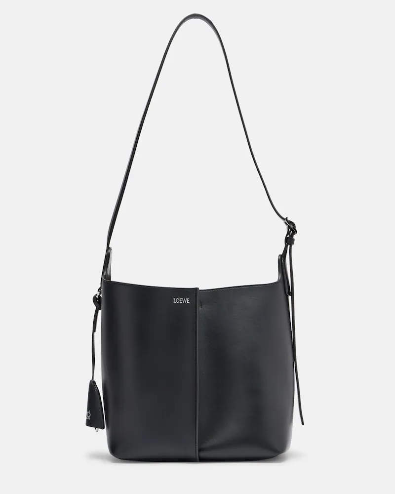 Loewe Schultertasche Bilbao Medium aus Leder Schwarz