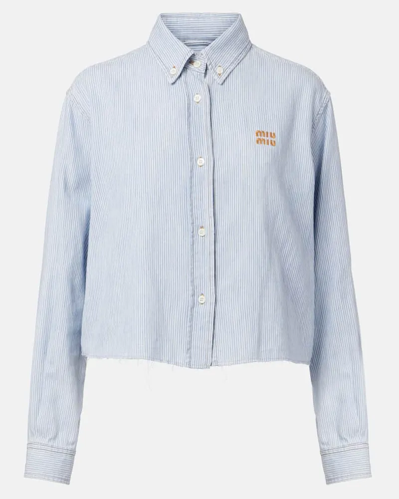 Miu Miu Hemd aus Baumwolle Blau
