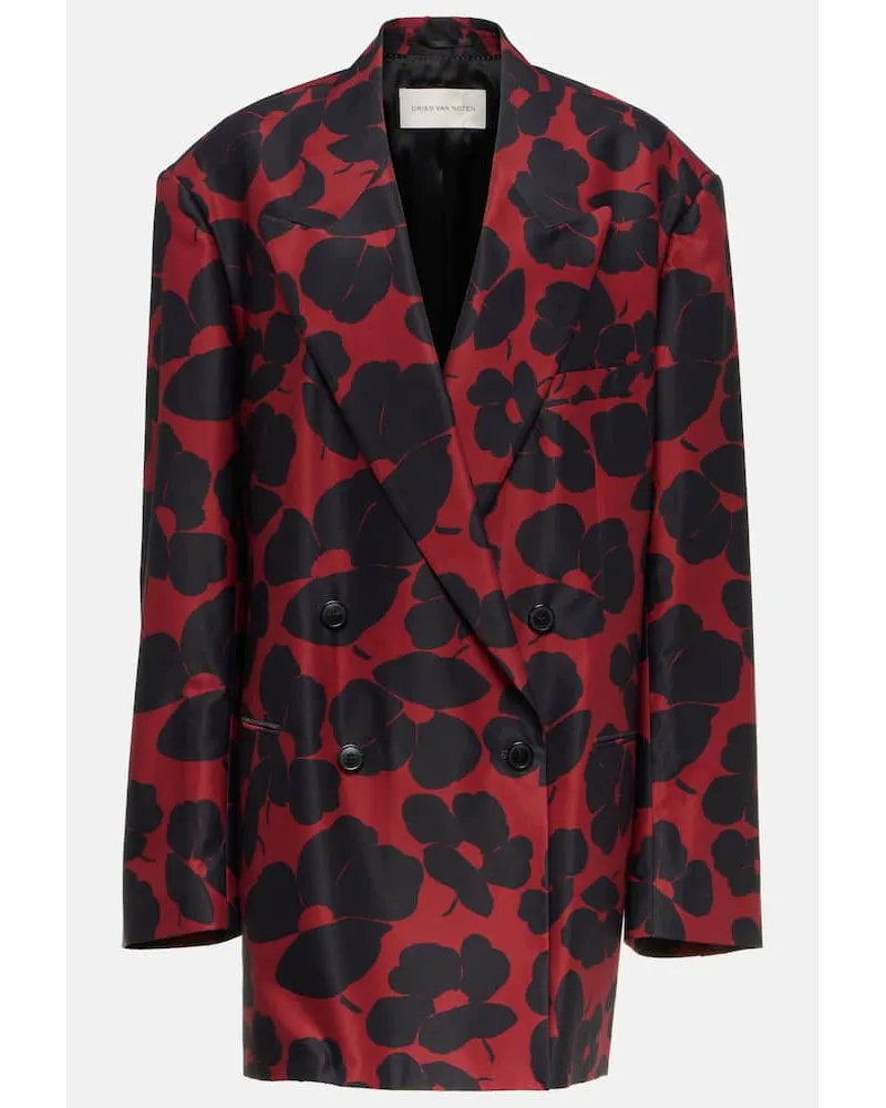 Dries van Noten Bedruckter Blazer Rot