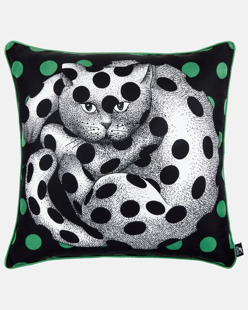Fornasetti Kissen High Fidelity aus einem Seidengemisch Multicolor