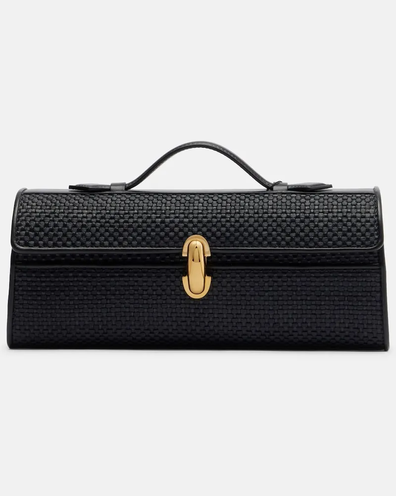 SAVETTE Henkeltasche Symmetry Slim aus Raffiabast Schwarz