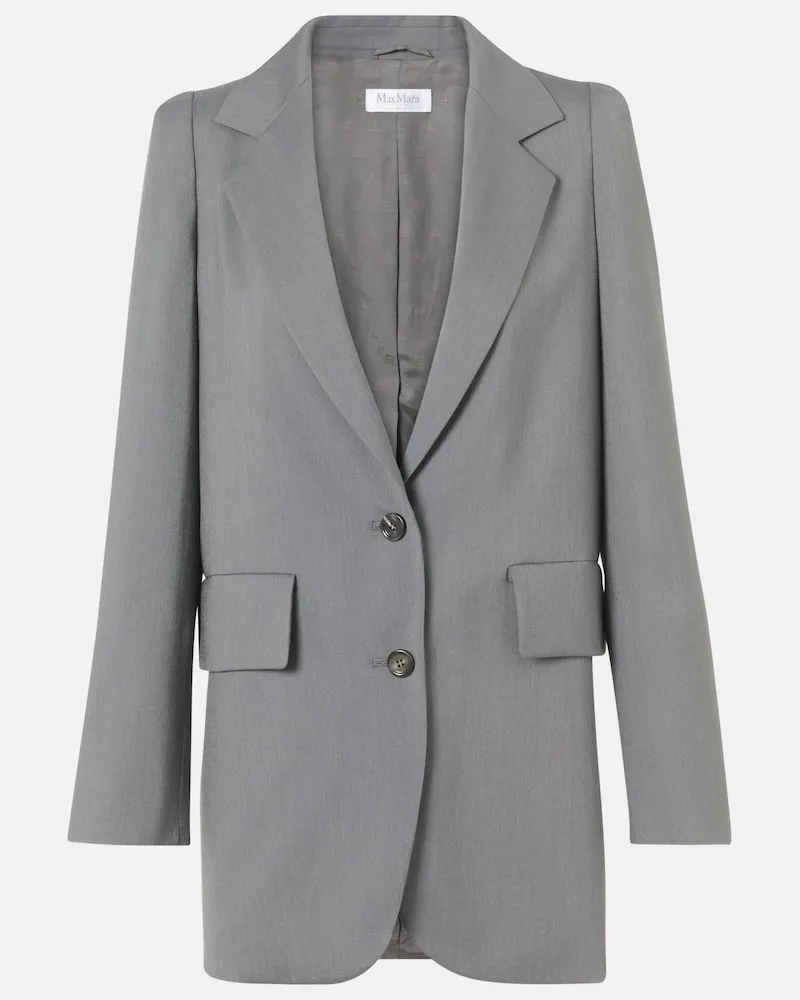 Max Mara Blazer Ebridi aus Wolle, Mohair und Seide Grau