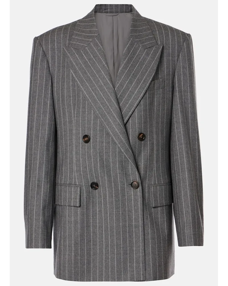 Brunello Cucinelli Blazer aus Schurwolle Grau