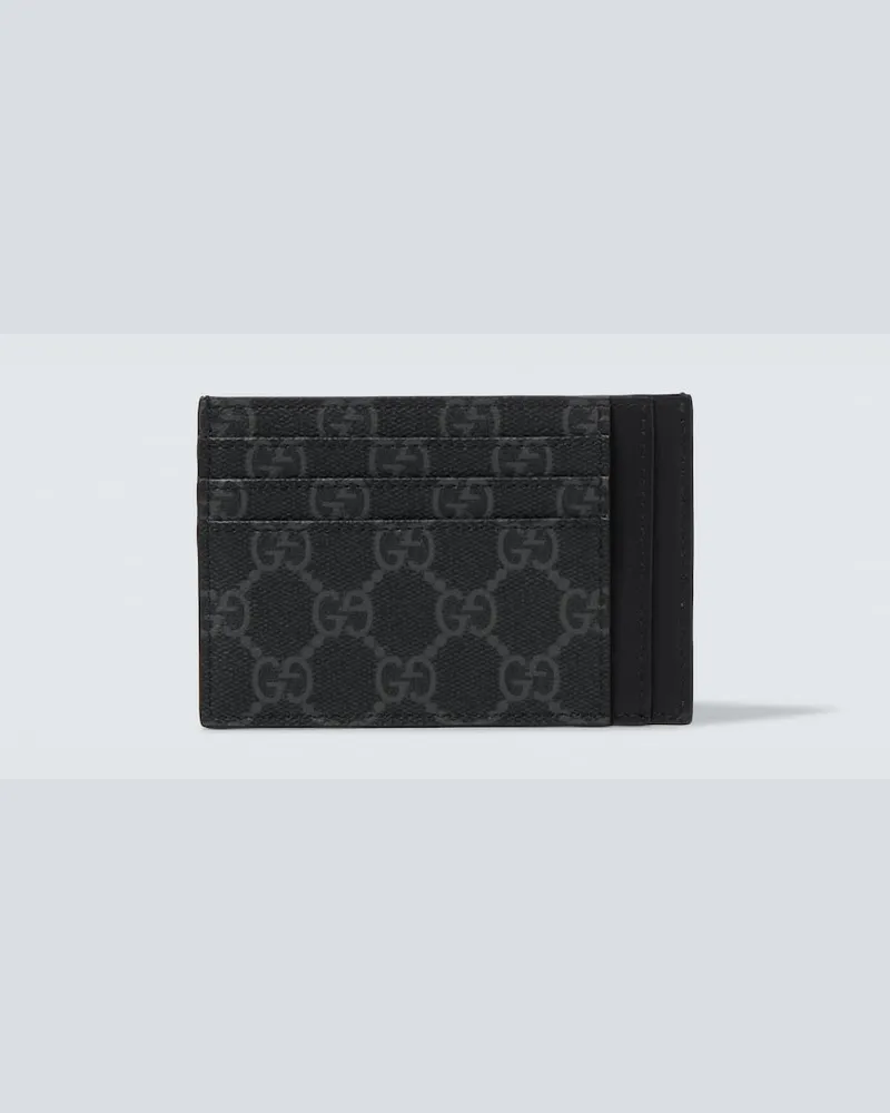 Gucci Kartenetui GG aus Canvas Schwarz
