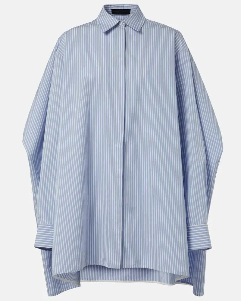 Proenza Schouler Minikleid Isla aus Baumwolle und Seide Blau