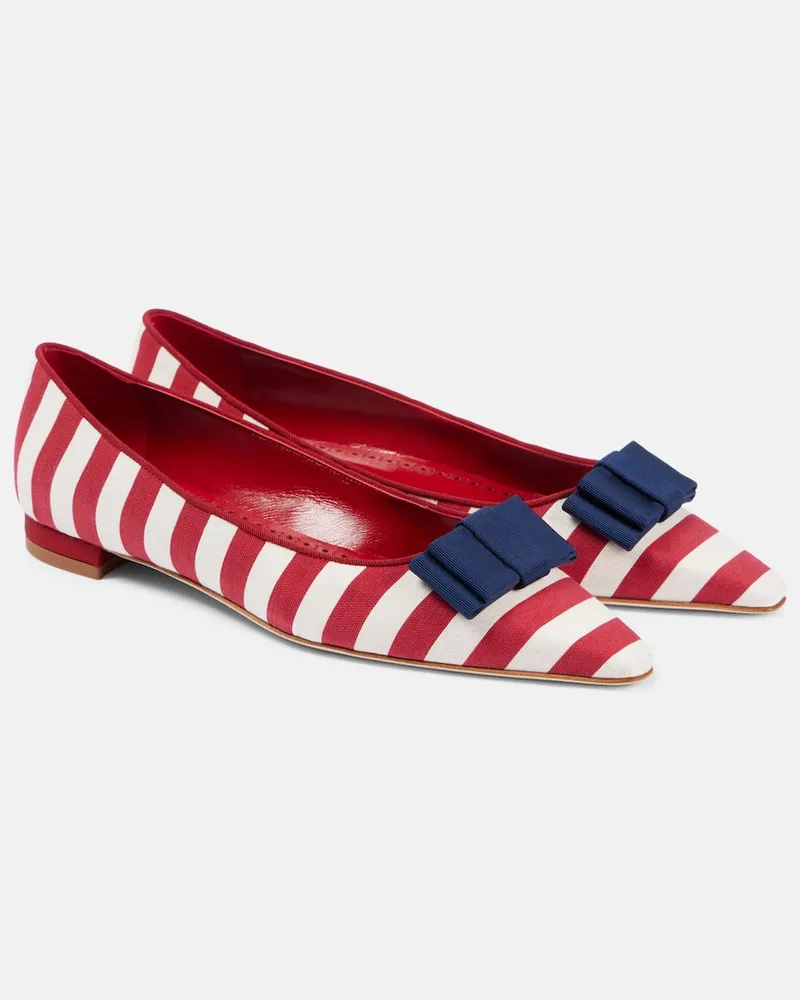 Manolo Blahnik Ballerinas Reador Rot