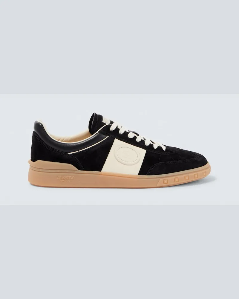 Valentino Garavani Sneakers Upvillage aus Veloursleder und Leder Schwarz