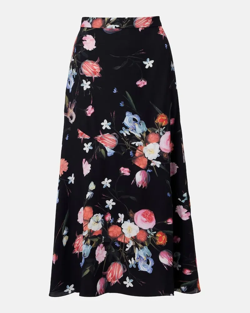 Erdem Midirock aus Crêpe Schwarz