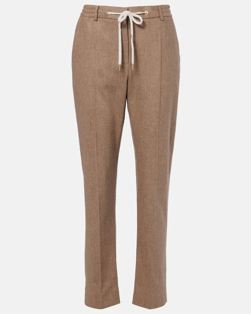 Eleventy Hose aus Wolle und Kaschmir Beige