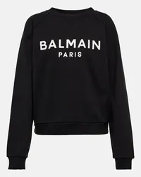 Balmain Sweatshirt aus Baumwoll-Jersey Schwarz