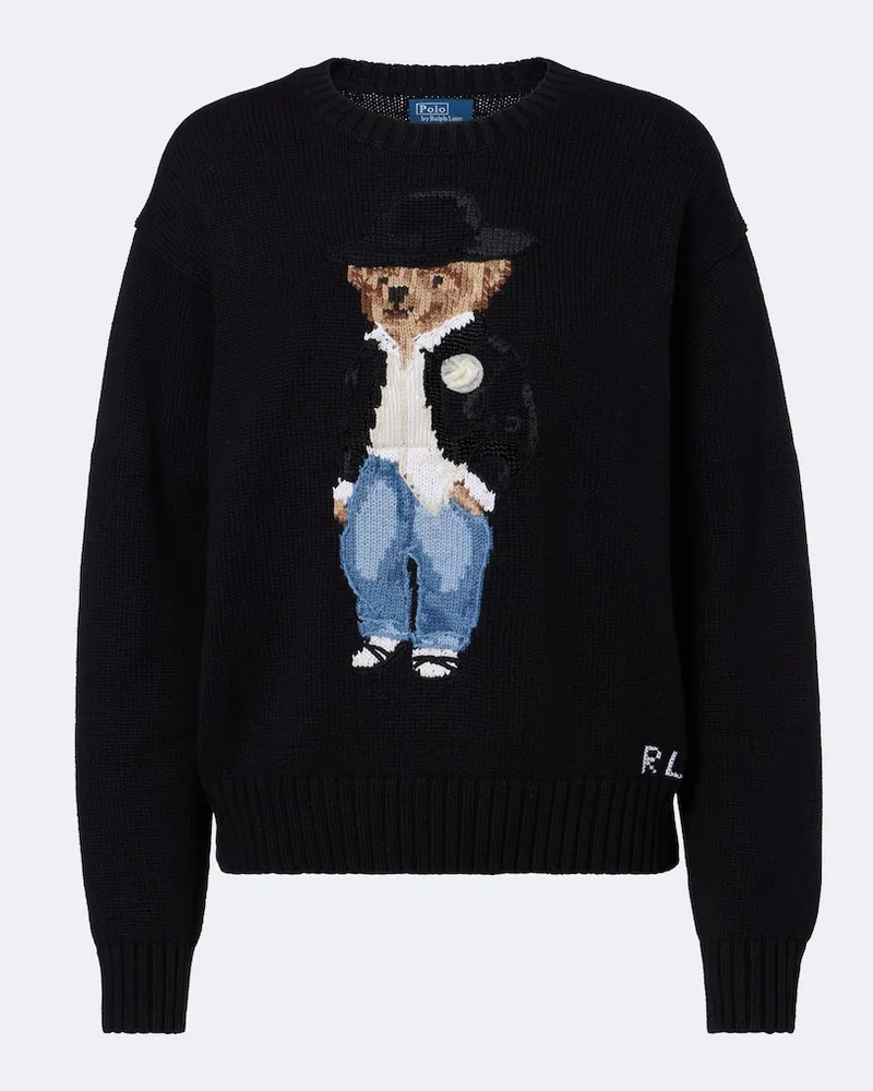 Ralph Lauren Pullover Polo Bear aus Baumwolle Schwarz