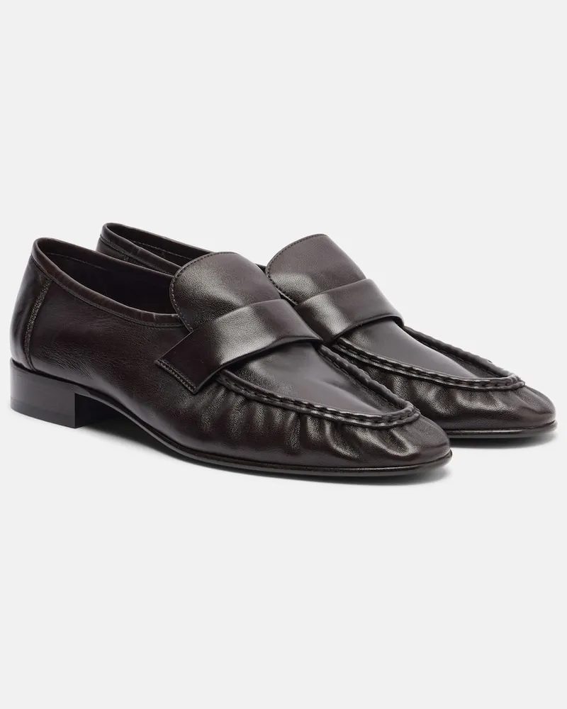 The Row Loafers aus Leder Braun