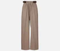 Weite Hose aus Wolle